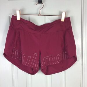 Lululemon Speed Up Mid-Rise Lined Short 4" Size 10